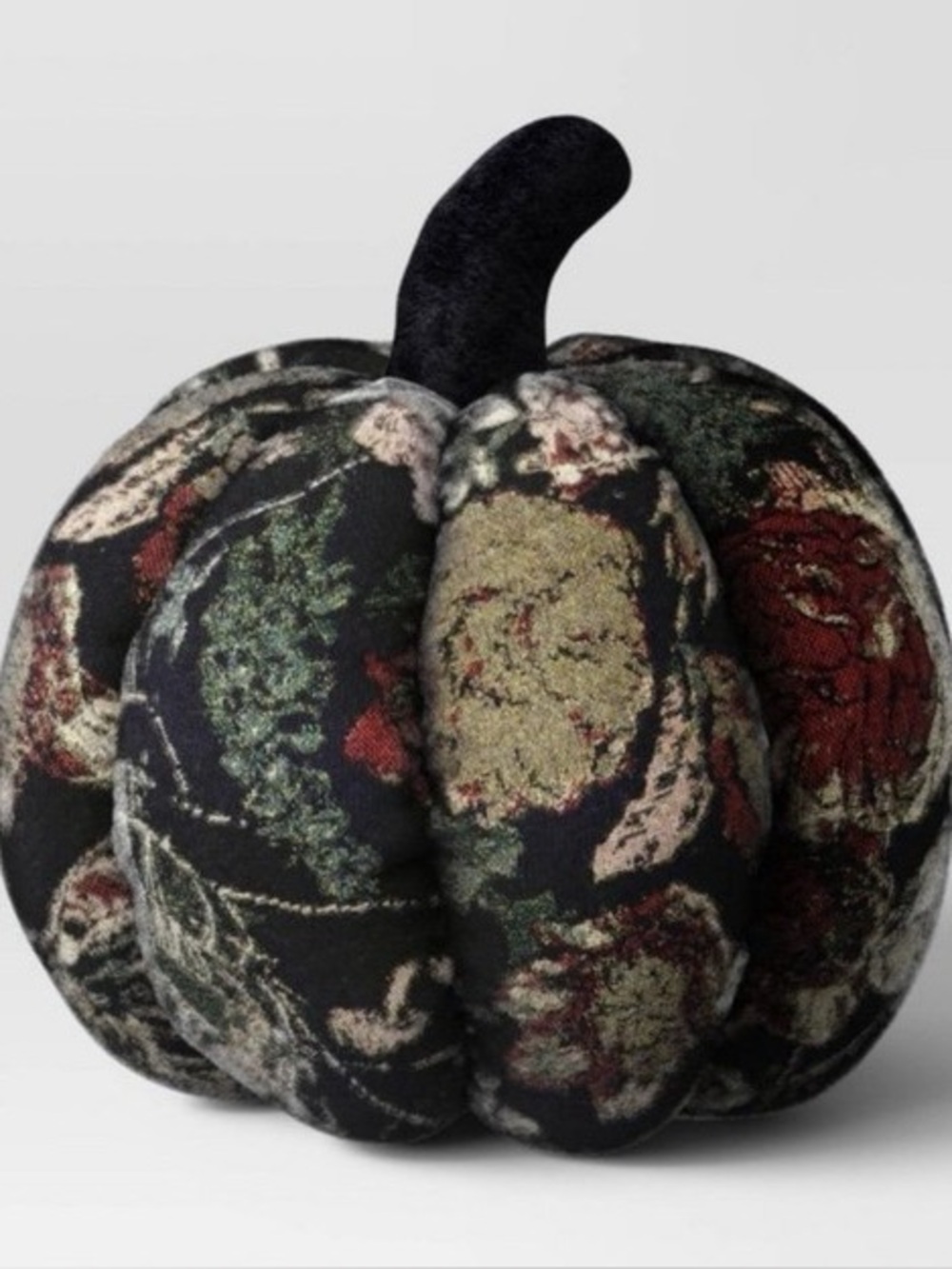 NEW Threshold Dark Floral Pumpkin Pillow Vintage Fall Decor Gothic NWT